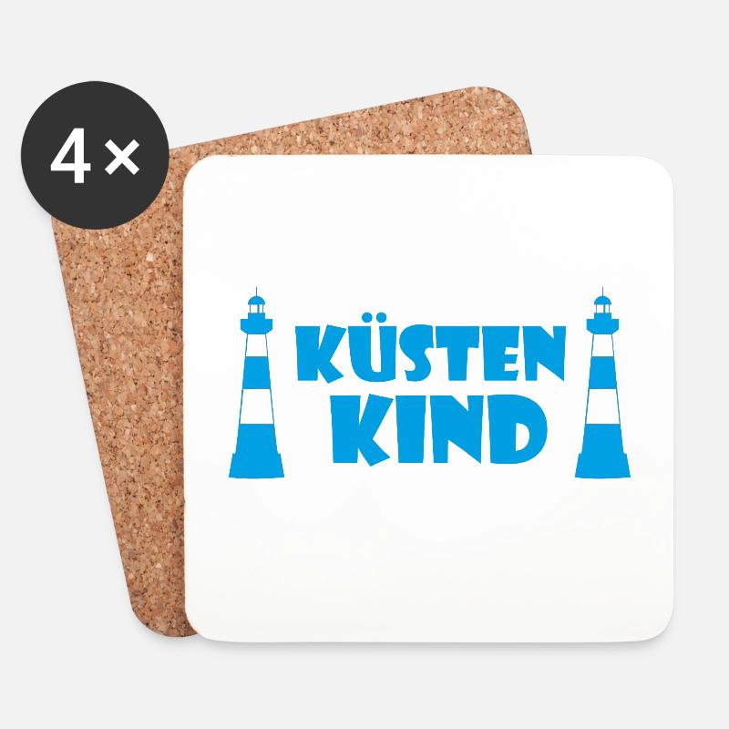 KÜSTENKIND - Untersetzer (4er-Set) - Weiß