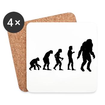 Bigfoot Sasquatch Hide And Seek Sprüche - Untersetzer (4er-Set) - Weiß - Vorne