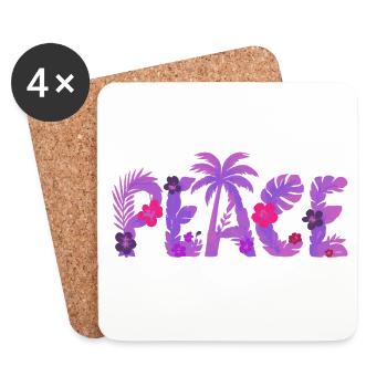 Tropical Peace - Untersetzer (4er-Set) - Weiß - Vorne