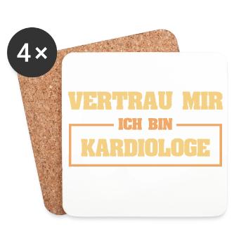 Gift for cardiologist - Coasters (set of 4) - white - Front
