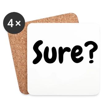Sura? Bubble font motif - Coasters (set of 4) - white - Front