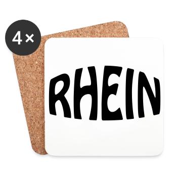 Rhin - Dessous de verre (lot de 4) - blanc - Devant