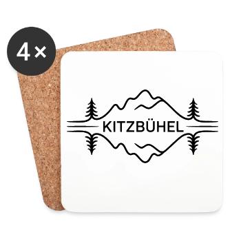 Kitzbühel - Création de souvenirs - Dessous de verre (lot de 4) - blanc - Devant