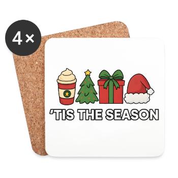 Festive Icons Christmas Cheer, Love Xmas  - Coasters (set of 4) - white - Front