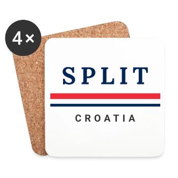 Split City Croatia - Coasters (set of 4) - white - Front