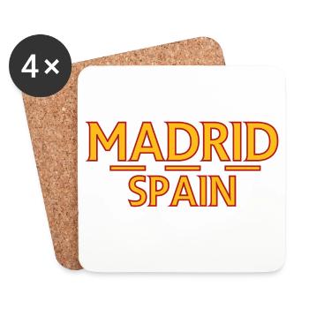 Madrid – Spain - Coasters (set of 4) - white - Front