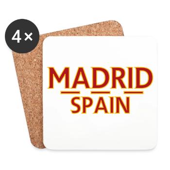 Madrid – Spain - Coasters (set of 4) - white - Front