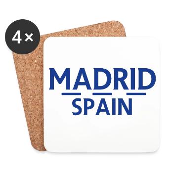 Madrid – Spain - Coasters (set of 4) - white - Front