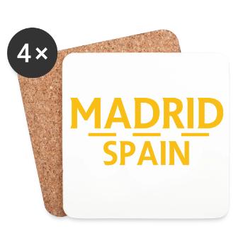 Madrid – Spain - Coasters (set of 4) - white - Front