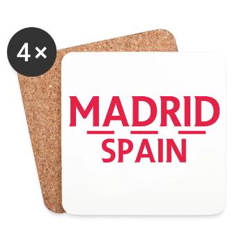 Madrid – Spain - Coasters (set of 4) - white - Front