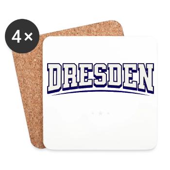Dresden Germany Vintage College Design - Coasters (set of 4) - white - Front