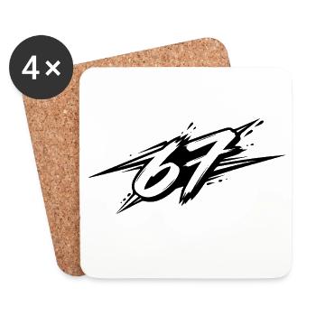 67 / Six Seven / 6-7 - Untersetzer (4er-Set) - Weiß - Vorne