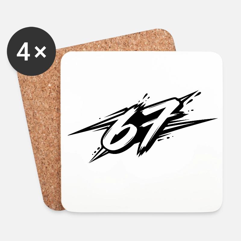 67 / Six Seven - Untersetzer (4er-Set) - Weiß