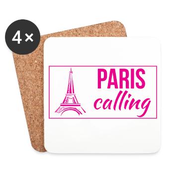 Paris Calling - Untersetzer (4er-Set) - Weiß - Vorne