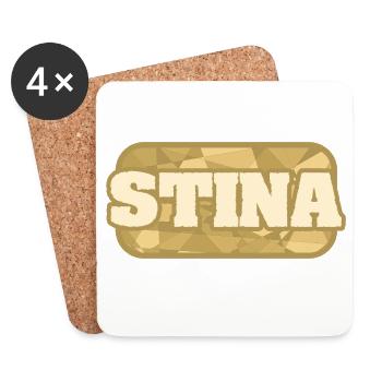 Stina as health - Coasters (set of 4) - white - Front