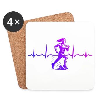 Graphismes de course pour les courses - Dessous de verre (lot de 4) - blanc - Devant
