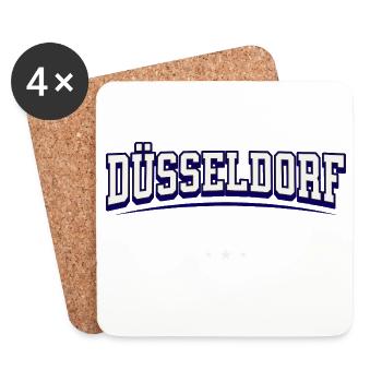 Düsseldorf Deutschland Varsity-Logo - Untersetzer (4er-Set) - Weiß - Vorne