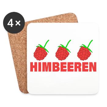 RASPBERRIES - Coasters (set of 4) - white - Front