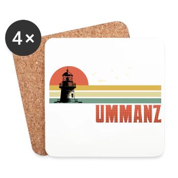 Vacances Mer Baltique Ile UMMANZ Souvenier Drôle - Dessous de verre (lot de 4) - blanc - Devant