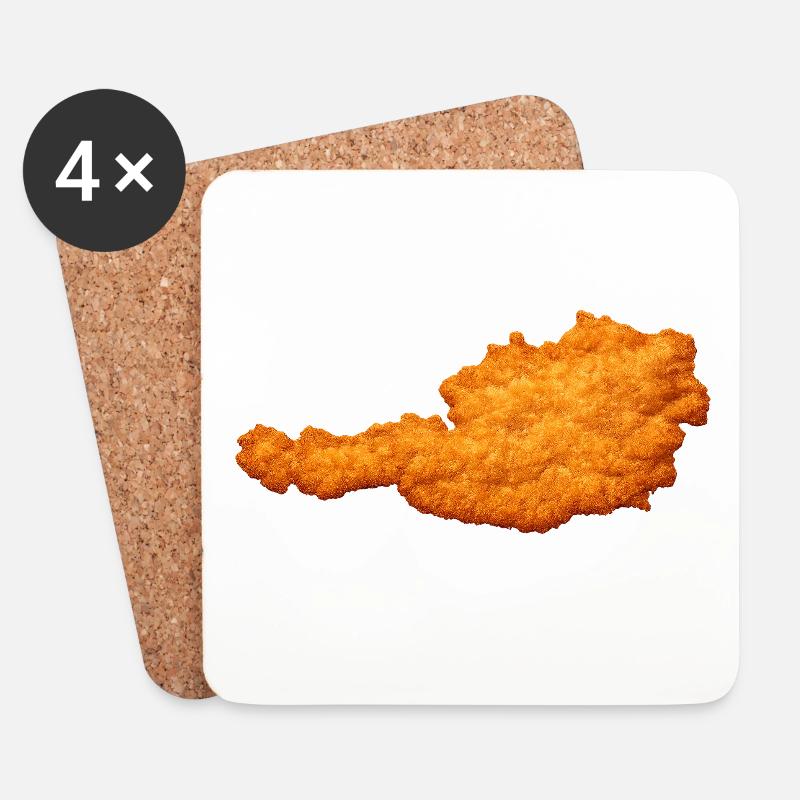 Schnitzel Austria Cult & Favorite Dish - Coasters (set of 4) - white