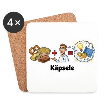 Käpsele Schwabe Erfinder Spätzle Ideen Humor Witz - Untersetzer (4er-Set) - Weiß - Vorne