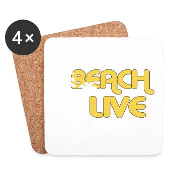 BEACH LIVE - Untersetzer (4er-Set) - Weiß - Vorne