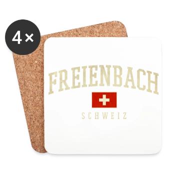 Freienbach Swiss Flag Vintage - Untersetzer (4er-Set) - Weiß - Vorne