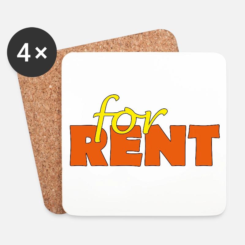 FOR RENT - Untersetzer (4er-Set) - Weiß