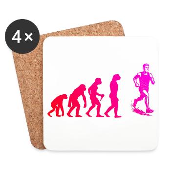 Courir parfaitement pour n’importe quelle course - Dessous de verre (lot de 4) - blanc - Devant