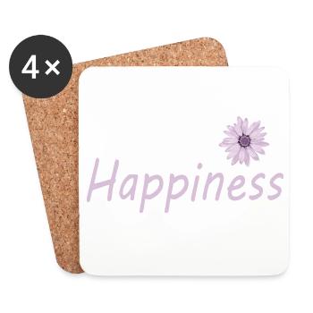 Happiness - Coasters (set of 4) - white - Front