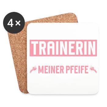 Trainer: Everyone dances to my tune here - Coasters (set of 4) - white - Front
