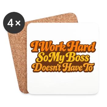 Keep Calm Work Hard and Stop the MIMIMI Gift - Coasters (set of 4) - white - Front