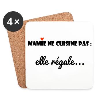 OMA. MAMA. OMA. MUTTERTAG - Untersetzer (4er-Set) - Weiß - Vorne