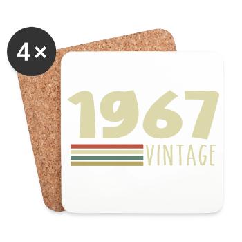 1967 Anniversaire 1967 - Dessous de verre (lot de 4) - blanc - Devant