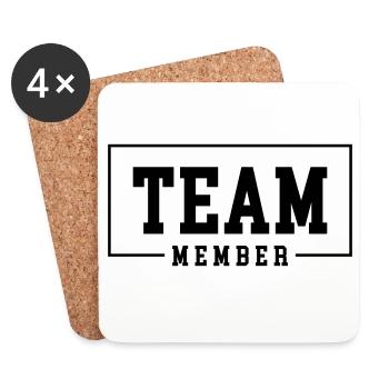 Team Member - Coasters (set of 4) - white - Front