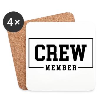crew member - Coasters (set of 4) - white - Front