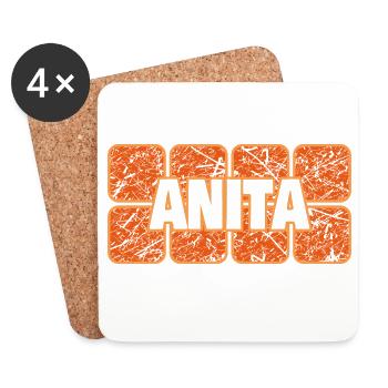 Female Anita - Coasters (set of 4) - white - Front