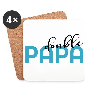 Father of two children - Coasters (set of 4) - white - Front