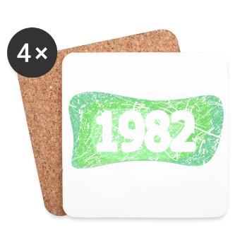 1982 - Dessous de verre (lot de 4) - blanc - Devant