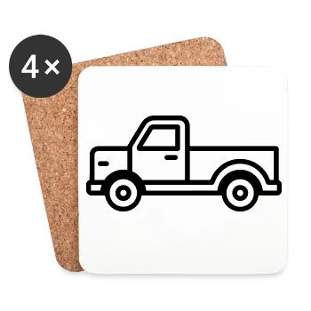 Lkw - Untersetzer (4er-Set) - Weiß - Vorne