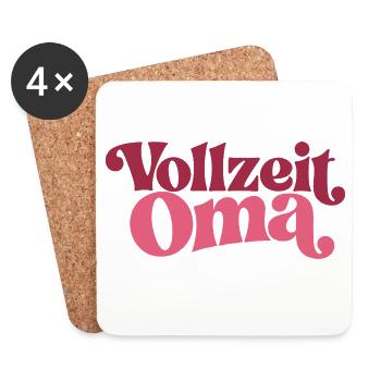 Vollzeit Oma | Großmutter Geschenk - Untersetzer (4er-Set) - Weiß - Vorne