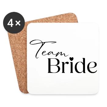 Team Bride - Coasters (set of 4) - white - Front