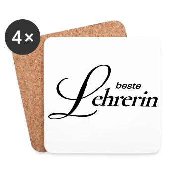 Beste Lehrerin - Untersetzer (4er-Set) - Weiß - Vorne