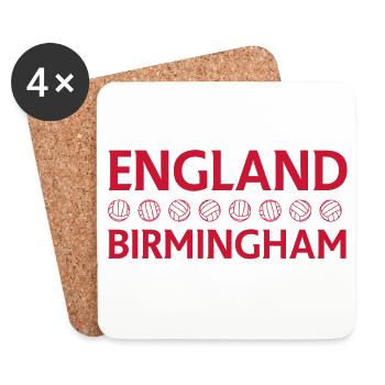 England Birmingham Cricket Emblem - Untersetzer (4er-Set) - Weiß - Vorne