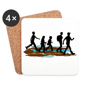 Wadlopers Group – Mud Walk Adventure - Coasters (set of 4) - white - Front