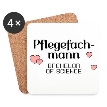 Pflegefachmann Studium Abschluss - Untersetzer (4er-Set) - Weiß - Vorne