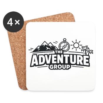 Groupe d’aventure : Montagnes Palmiers Soleil - Dessous de verre (lot de 4) - blanc - Devant