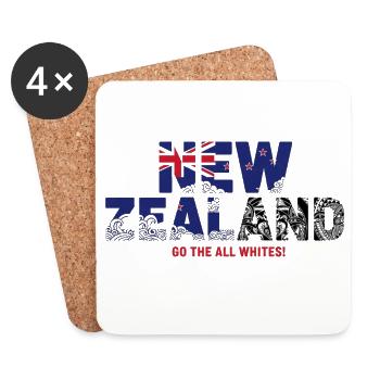 New Zealand - New Zealand - t-shirt template - Coasters (set of 4) - white - Front