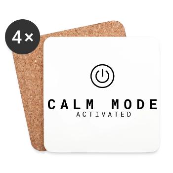 Calm Mode Activated | Entspannung - Untersetzer (4er-Set) - Weiß - Vorne