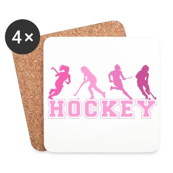 Hockey sur gazon Hockey en salle pour filles - Dessous de verre (lot de 4) - blanc - Devant